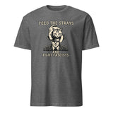 Graphite Heather Feed the Strays Fight Fascists Shirt by Cuccico Graphic Tee