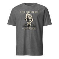 Graphite Heather Feed the Strays Fight Fascists Shirt by Cuccico Graphic Tee