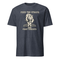 Heather Navy Feed the Strays Fight Fascists Shirt by Cuccico Graphic Tee