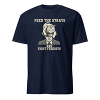 Navy Feed the Strays Fight Fascists Shirt by Cuccico Graphic Tee