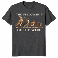 Fellowship Of The Wing shirt in dark heather grey