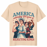 Feminist 4th of July America 250th Anniversary Tee in Sand