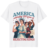 Feminist 4th of July America 250 Liberal Patriotic Shirt in White