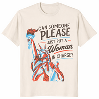Natural feminist 4th of July shirt marking the 250th anniversary with a patriotic message