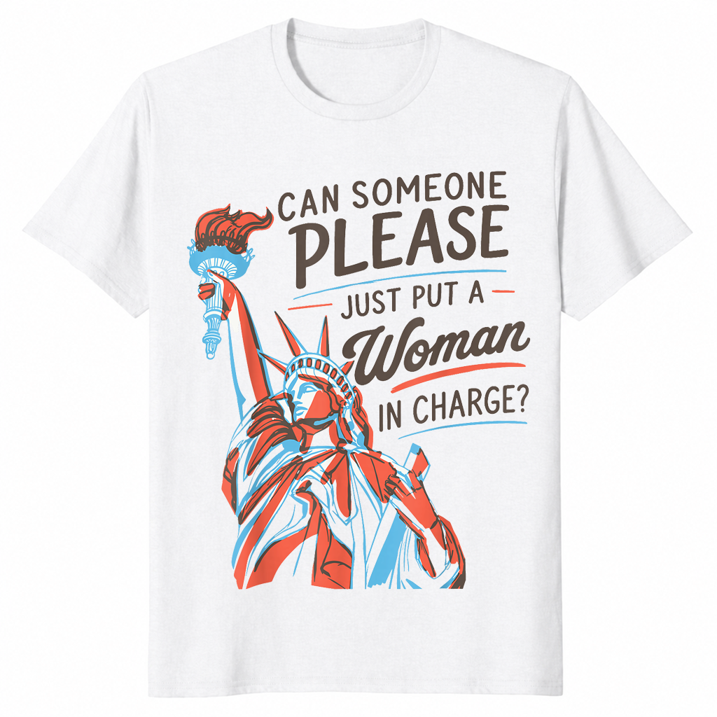 White feminist 4th of July shirt marking the 250th anniversary with a patriotic message