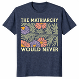 Feminist floral shirt heather navy