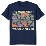 Feminist floral shirt in navy