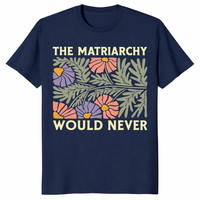 Feminist floral shirt in navy