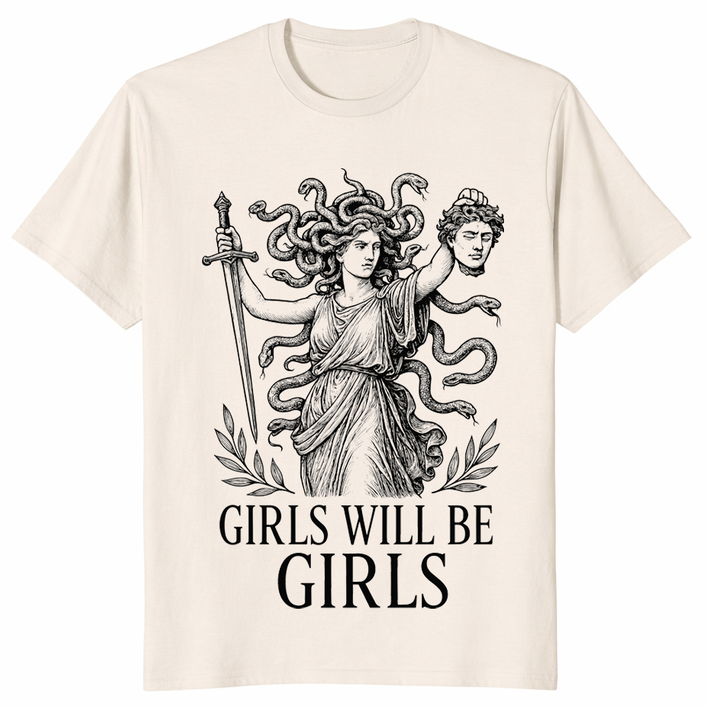 Feminist Medusa Shirt in natural