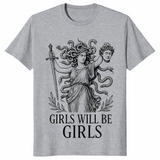 Feminist Medusa Shirt in sport grey
