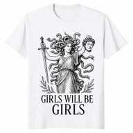 Feminist Medusa Shirt in white