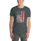 Distressed American Flag Gun T-Shirt - Pro Gun Gift Tee - Cuccico Design