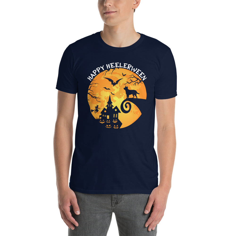 Australian Cattle Dog Halloween Shirt - Heeler Full Moon Tee - Cuccico Design