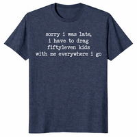 Fiftyleven kids shirt in heather navy