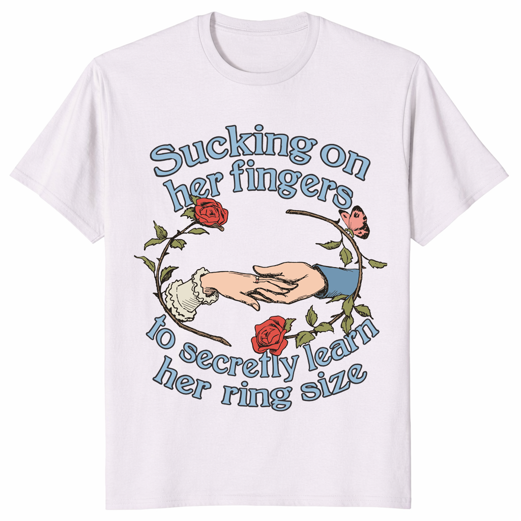 Find her ring size shirt in ice grey