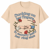 Find her ring size shirt in sand