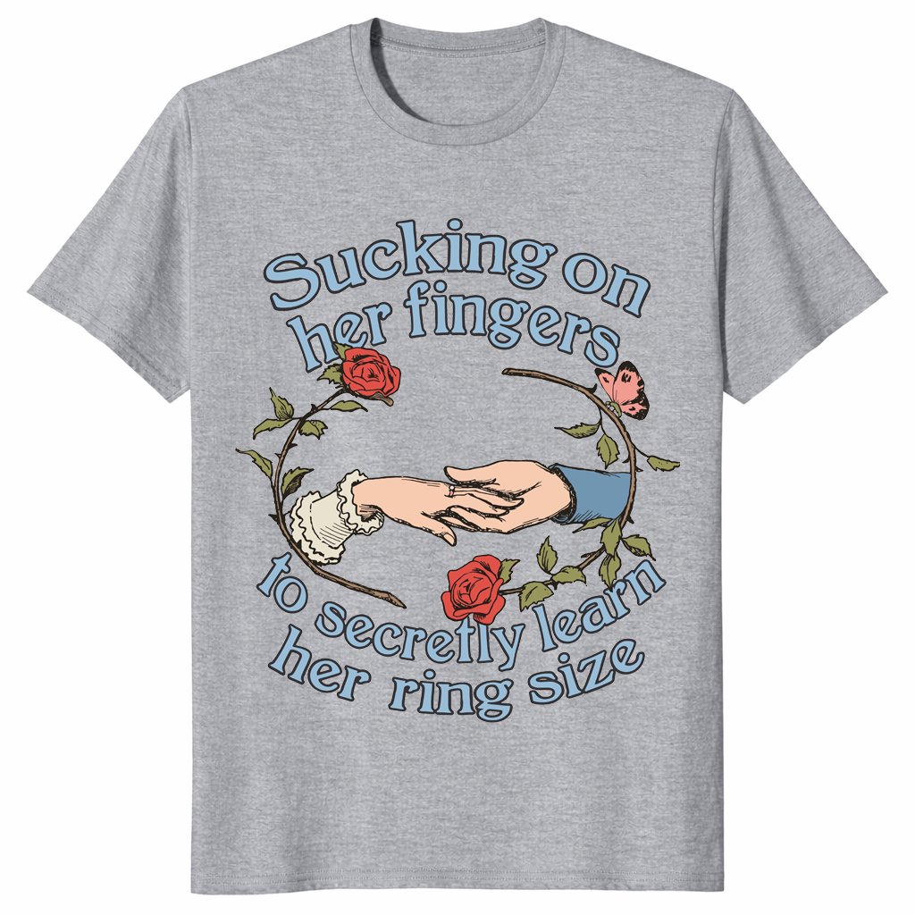 Find her ring size shirt in sport grey