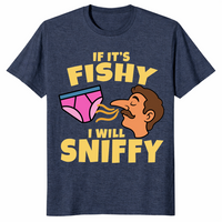 Fishy I Will Sniffy shirt heather navy