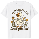 "White Flabbersgasted Shirt with silly goose meme graphic by Cuccico"