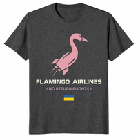 Flamingo Airlines Ukraine gift shirt with no return flights statement design
