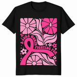 Floral Breast Cancer Shirt in black
