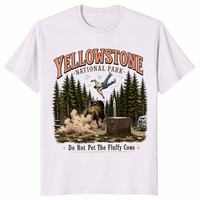 Do not pet the fluffy cows shirt ice grey