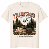 Do not pet the fluffy cows shirt natural