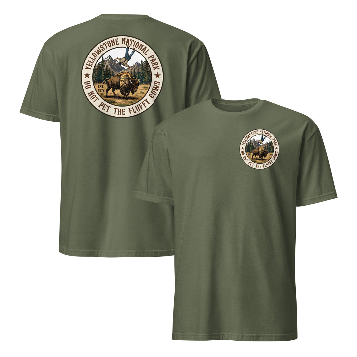Fluffy Cows Yellowstone Shirt | Do Not Pet Bison National Park Tee | Cuccico