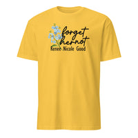 Close-up of Forget Her Not Memorial Shirt print quality