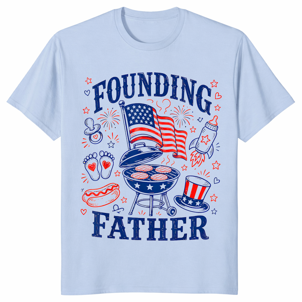 Founding Father Pregnancy Shirt | 4th of July New Dad Reveal Tee | Cuccico
