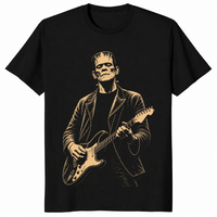 Frankenstein guitar shirt in black