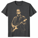 Frankenstein guitar shirt in dark heather grey