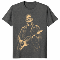 Frankenstein guitar shirt in dark heather