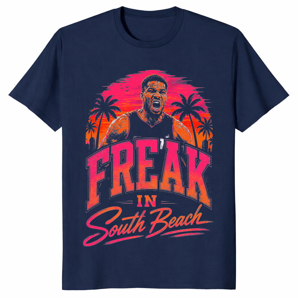 Giannis Freak In South Beach T-Shirt | Miami Heat Trade Fan Tee | Cuccico