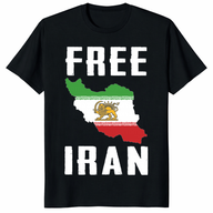 Free Iran Lion Symbol Shirt featuring Persian Lion and Sun emblem