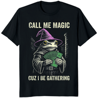 Call Me Magic Cuz I Be Gathering Frog Wizard T-Shirt | Funny Meme Tee by Cuccico | Cuccico