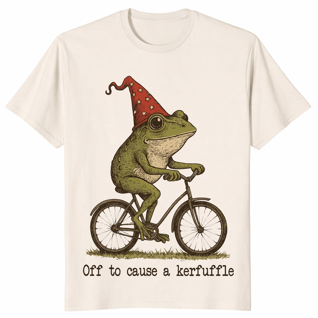 Frog meme shirt in natural