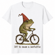 Frog meme shirt in white