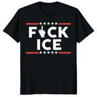 Fuck ICE and No Human Is Illegal protest T-shirt featuring Abolish ICE political message