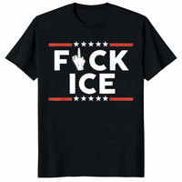 Fuck ICE and No Human Is Illegal protest T-shirt featuring Abolish ICE political message