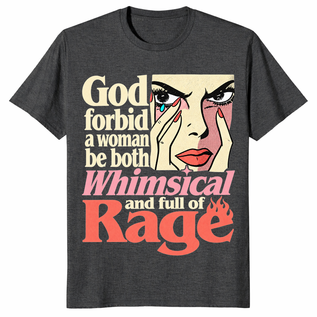 Full of rage shirt in dark heather grey