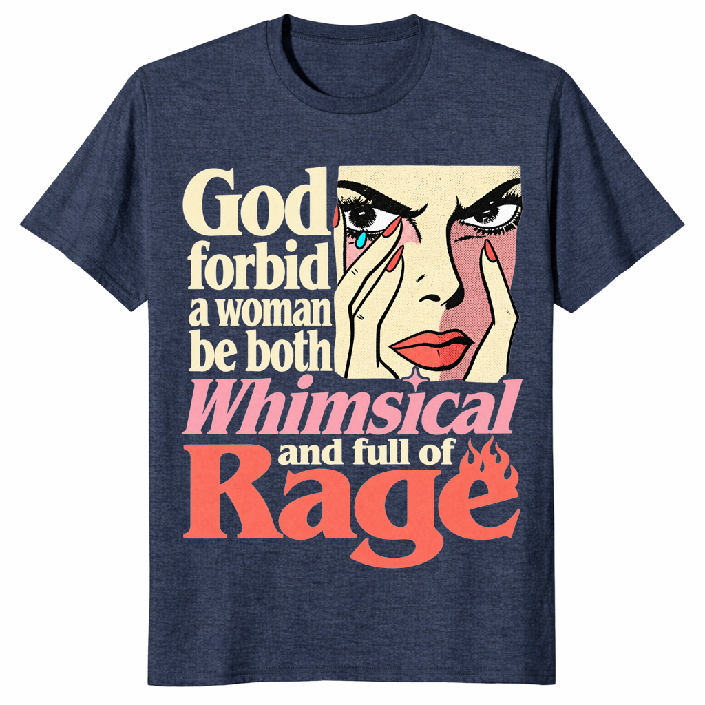 Full of rage shirt in heather navy