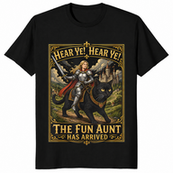 Fun aunt has arrived shirt in black