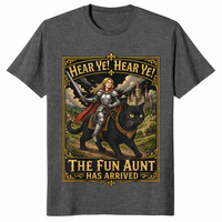 Fun aunt has arrived shirt in dark heather