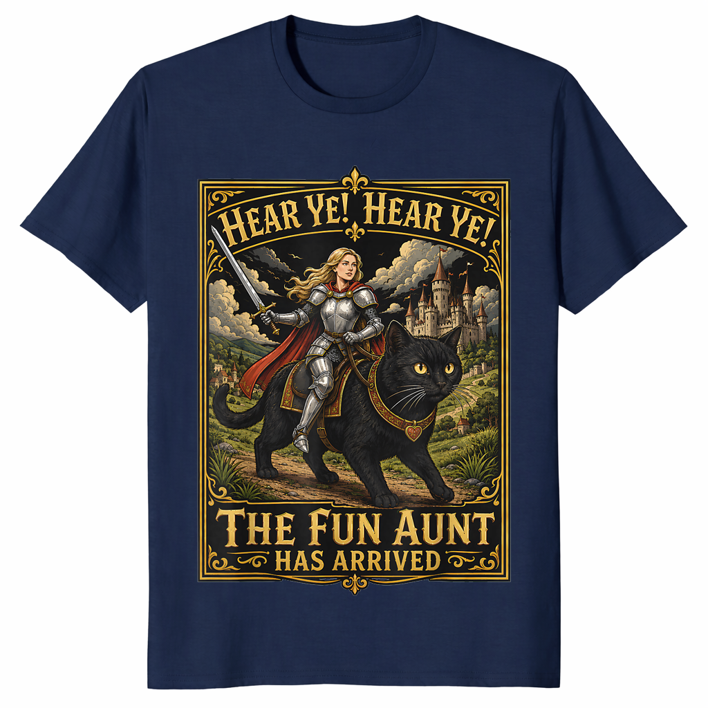 Fun aunt has arrived shirt in navy