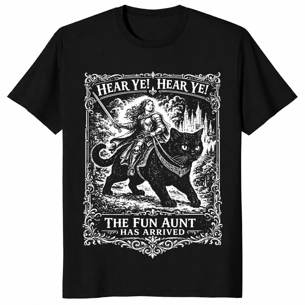 Fun aunt shirt in black
