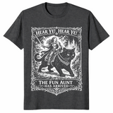 Fun aunt shirt dark heather grey