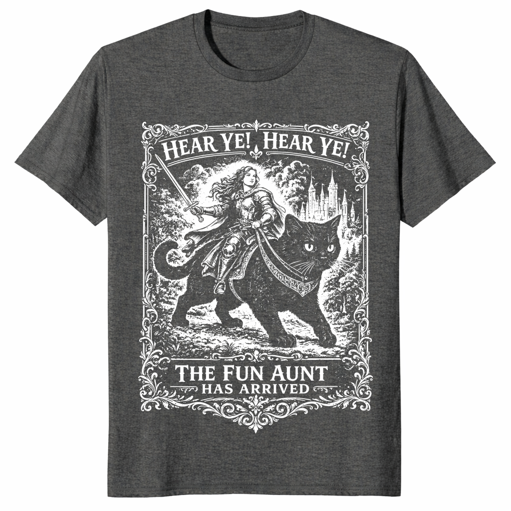 Fun aunt shirt dark heather