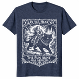 Fun aunt shirt heather navy