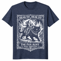 Fun aunt shirt heather navy